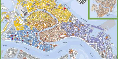 Szczegółowa mapa Wenecji