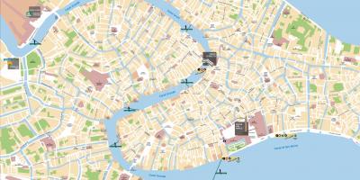 Mapa trasy Wenecja gondole 