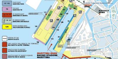 Mapa cruise terminal w Wenecji 