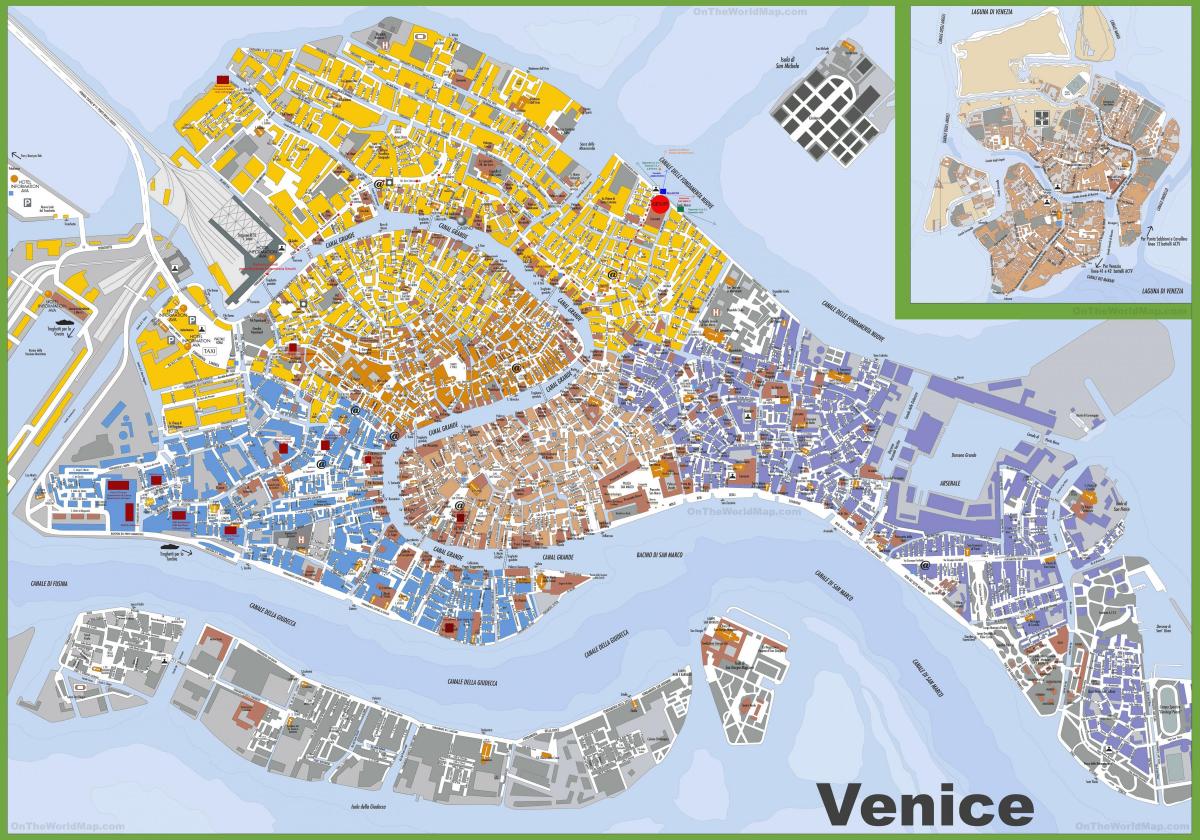 szczegółowa mapa Wenecji