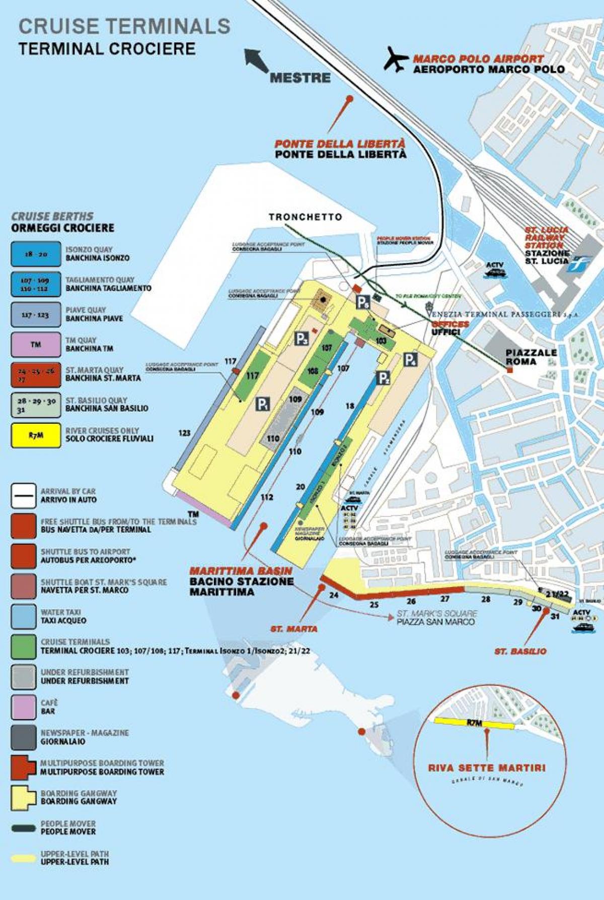 mapa portu w Wenecji