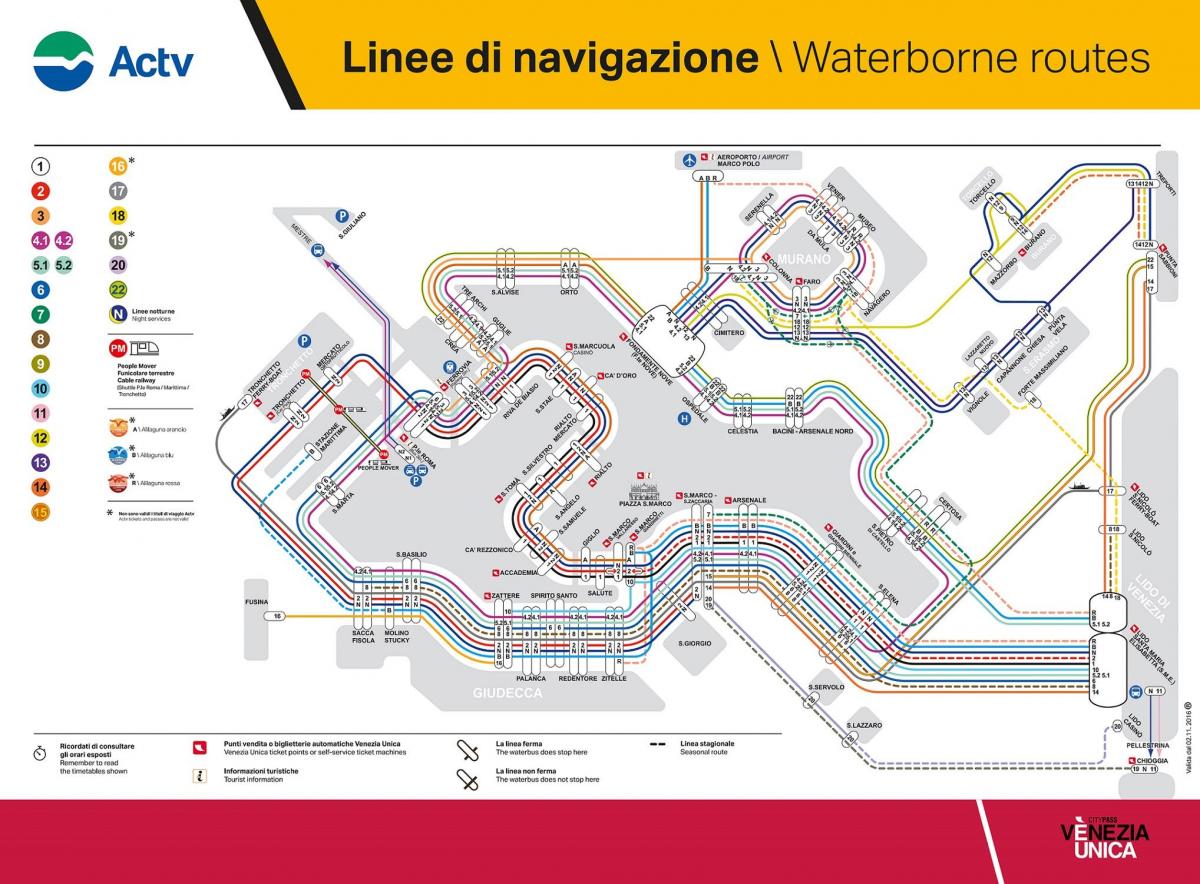 Tranzytowa mapa Wenecji mapa Wenecji tranzyt (Włochy)