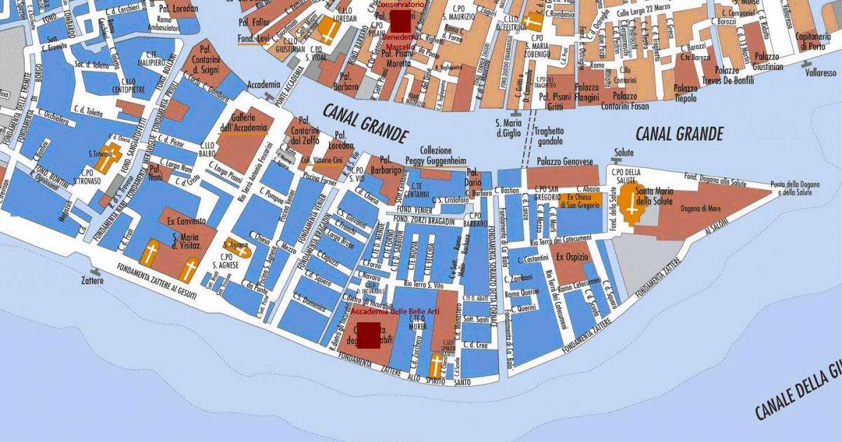 mapa zattere Wenecja 
