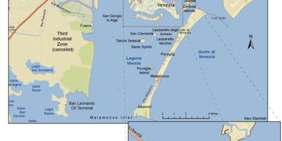 Mapa Wenecji i wysp laguny 
