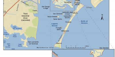Mapa Wenecji i wysp laguny 