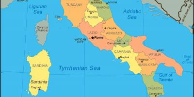 Mapa pokazuje Włochy Wenecja