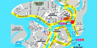 Mapa Murano, Wenecja